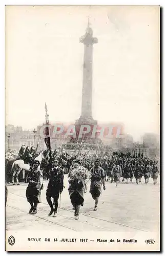 Ansichtskarte AK Militaria Revue du 14 juillet 1917 Place de la Bastille