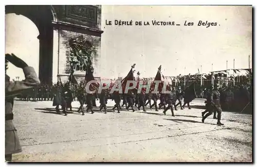 Ansichtskarte AK Militaria Paris Defile de la Victoire Les belges Arc de Triomphe