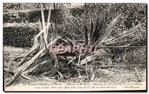 Cartes postales Militaria La grande guerre Bataille de la Marne Chateau de Mondement pres Sezanne Les effets d u