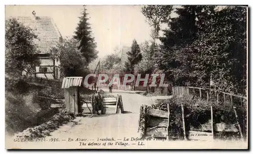 Cartes postales Militaria Guerre de 1914 En Alsace Le defense du village Tranbach