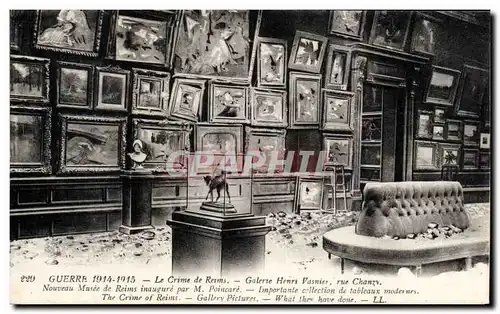 Cartes postales Militaria Reims Galerie Henri Vasnier Rue chanzy