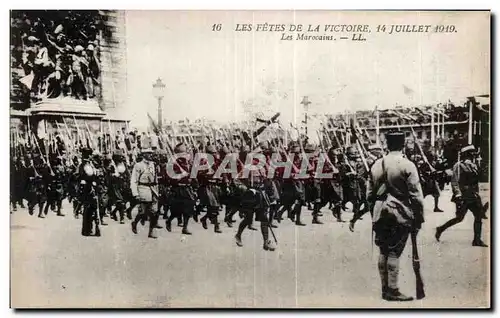 Ansichtskarte AK Militaria Paris Fetes de la victoire 14 juillet 1919 Les Marocains