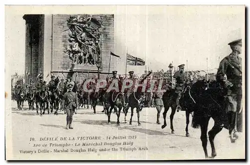 Ansichtskarte AK Militaria Defile de la victoire Paris 14 juillet 1919 Arc de Triomphe Le marechal Douglas Haig