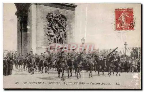 Ansichtskarte AK Militaria Fetes de la Victoire 14 juillet 1919 Cavalerie anglaise