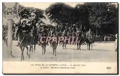 Cartes postales Militaria 14 juillet 1919 Le defile Marechal Douglas Haig