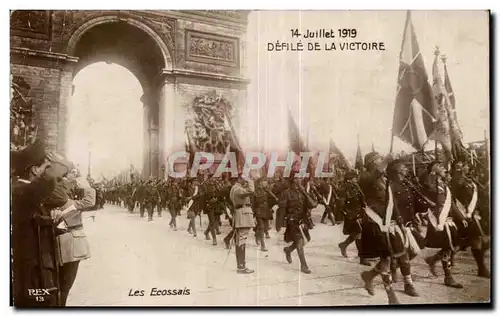 Cartes postales Militaria 14 juillet 1919 Le defile de la victoire Les Ecossais