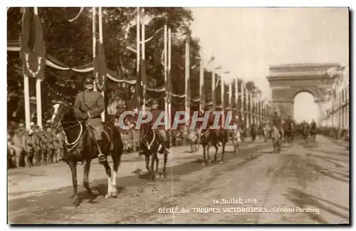 Ansichtskarte AK Militaria 14 juillet 1919 Arc de Triomphe Defile des troupes victorieuses General pershing