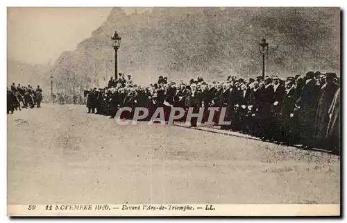 Cartes postales Militaria Paris 11novembre 1920 Devant l Arc de TRiomphe