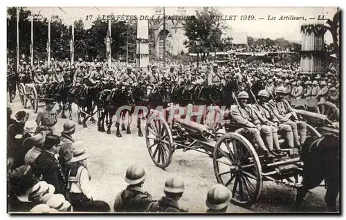 Ansichtskarte AK Militaria Paris Les fetes de la victoire 14 juillet 1919 Les artilleurs