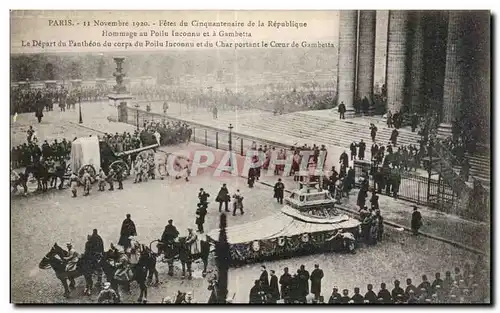 Ansichtskarte AK Militaria Paris 11 novembre 1920 Les fetes du cinquantenaire de la Republique Hommage au poilu i