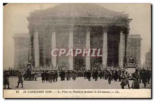 Cartes postales Militaria Paris 11 Novembre 1920 La place du Pantheon pendant la ceremonie