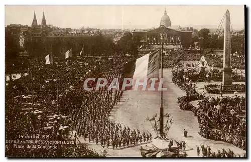 Ansichtskarte AK Militaria Les fetes de la victoire 14 juillet 1919 Place de la Concorde