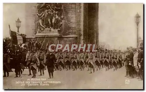 Ansichtskarte AK Militaria Les fetes de la victoire 14 juillet 1919 Les fusilliers marins