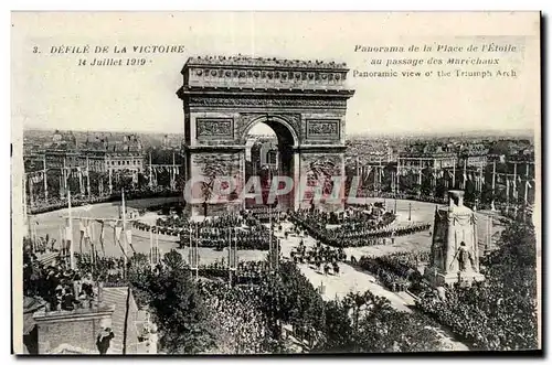 Ansichtskarte AK Militaria Les fetes de la victoire 14 juillet 1919 panorama de la place de l etoile au passage d