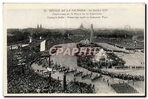 Ansichtskarte AK Militaria Les fetes de la victoire 14 juillet 1919 panorama de la place de l etoile au passage d