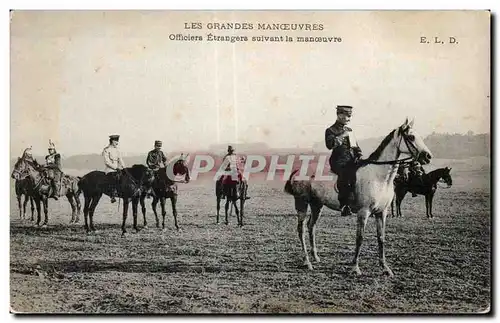 Ansichtskarte AK Militaria La grande guerre 1914 Les grandes manoeuvres Officiers etrangers suivant la manoeuvre