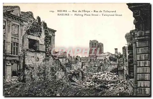 Cartes postales Militaria La grande guerre 1914 Reims Rue de l etape