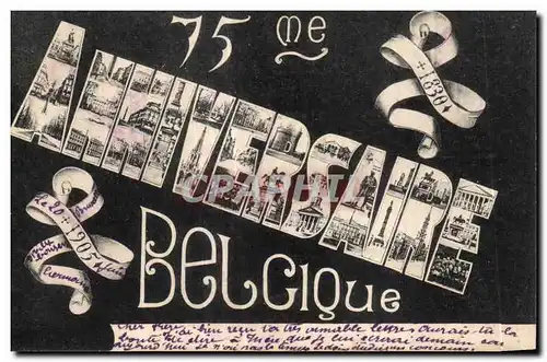 Cartes postales Belgique 75eme anniversaire