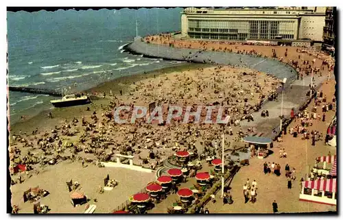 Ansichtskarte AK Belgique Ostende La plage et le Kursaal