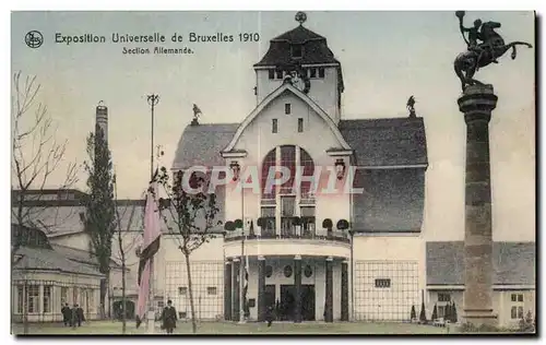 Cartes postales Belgique Bruxelles Exposition 1910 Section allemande