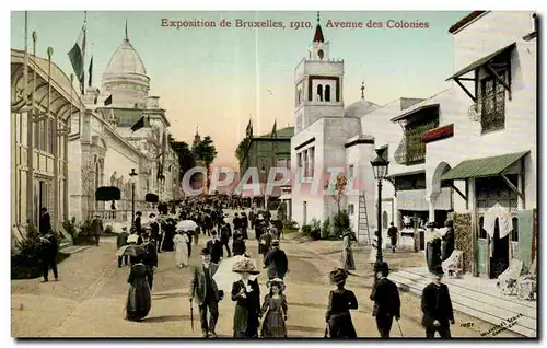 Cartes postales Belgique Bruxelles Exposition 1910 Avenue des colonies