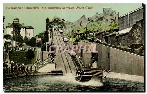 Cartes postales Belgique Bruxelles Exposition 1910 Kermesse Water Chute