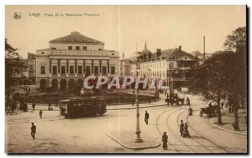 Cartes postales Belgique Liege Place de la Republique Francaise