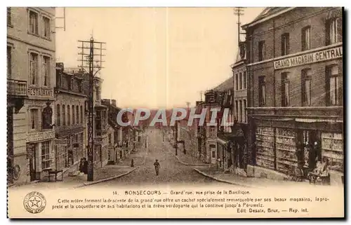 Ansichtskarte AK Belgique Bonsecours Grand rue vue prise de la basilique