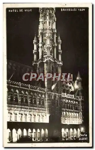 Ansichtskarte AK Belgique Bruxelles Hotel de ville 1930