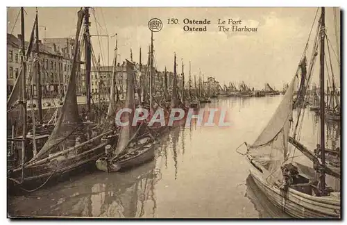 Cartes postales Belgique Ostende Le port