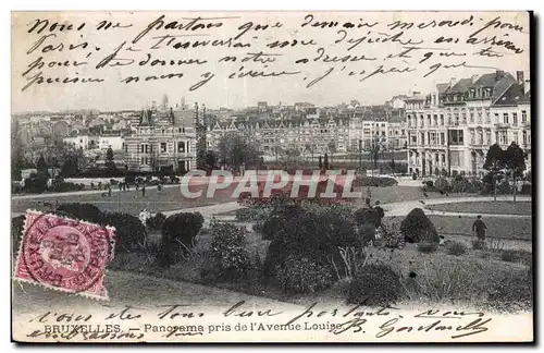 Ansichtskarte AK Belgique Bruxelles Panorama pris de l avenue Louise