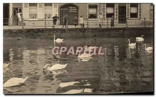 Cartes postales Belgique Brugge Bruges Quai Long et cygnes