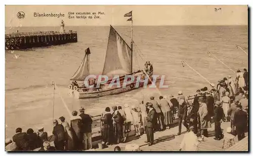 Cartes postales Belgique Blankenberghe Une excursion en mer Bateau