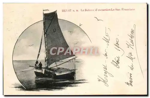 Ansichtskarte AK Belgique Heyst Le bateau excursion Le Saan Francisco