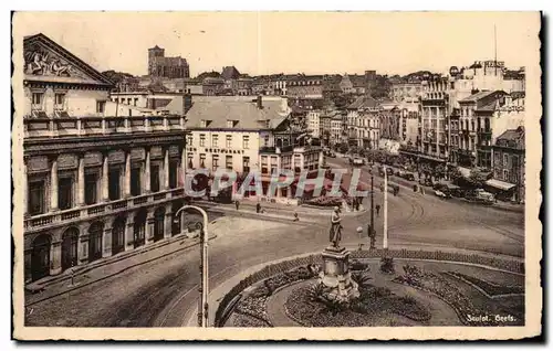 Ansichtskarte AK Belgique Liege Statue Gretry et theatre royal