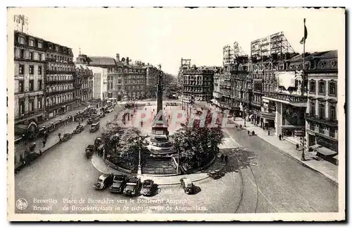 Cartes postales Belgique Bruxelles Place de Brouckere vers le boulevard Anspach