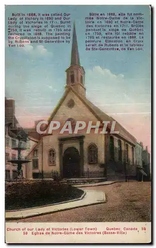 Ansichtskarte AK Canada Quebec Eglise de Notre Dame des Victoires