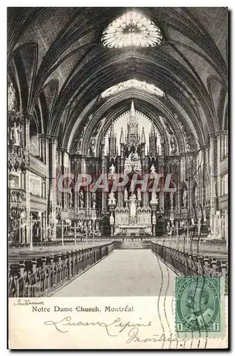 Cartes postales Notre Dame Church Montreal