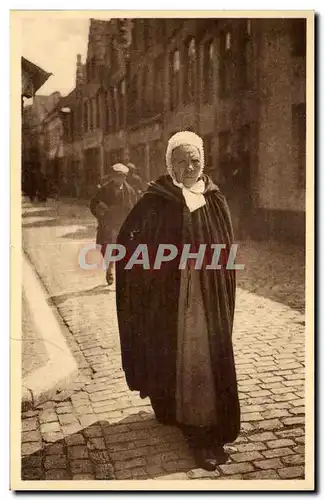 Cartes postales Brugeoise Brugsche vrouw Folklore Costume Coiffe