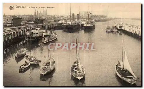 Belgium - Belgique - Belgien - Ostende - Le Port et la Gare Maritime - Cartes postales