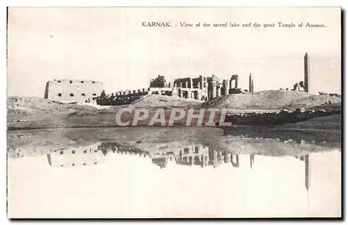 Afrique - Africa - Egypte - Egypt - Karnak - View of the Sacred Lake - Ansichtskarte AK