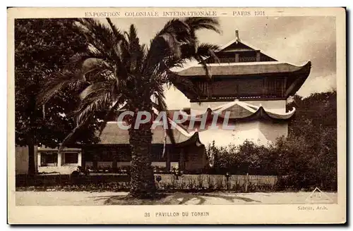 Cartes postales Exposition coloniale internationale 1931 Pavillon du Tonkin Paris