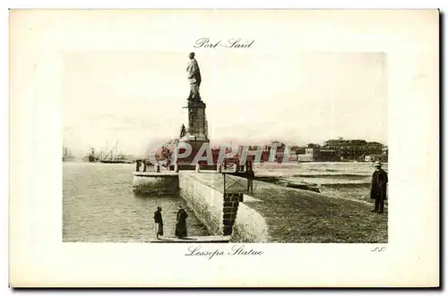 Afrique - Africa - Egypte - Egypt - Port Said - Statue Lesseps - Ansichtskarte AK