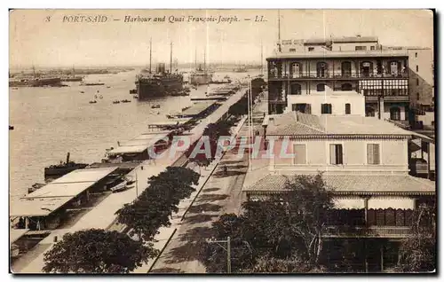 Afrique - Africa - Egypte - Egypt - Port Said - Harbour and Quai Francois Joseph - Ansichtskarte AK