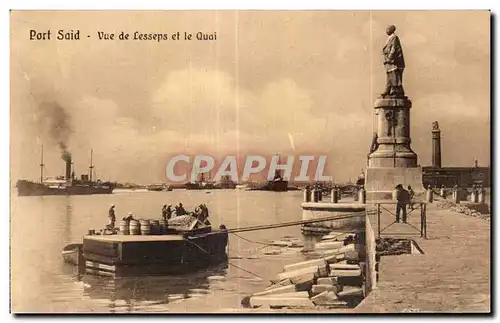 Afrique - Africa - Egypte - Egypt - Port Said - Statue de Lesseps - Ansichtskarte AK