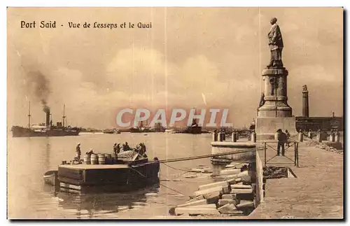 Afrique - Africa - Egypte - Egypt - Port Said - Statue de Lesseps - Cartes postales