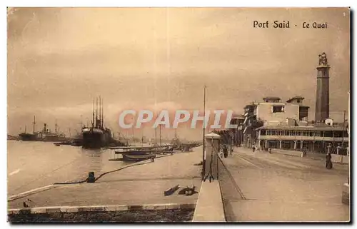 Cartes postales Egypt Egypte Port Said Le quai