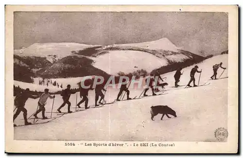 Cartes postales Les sports d hiver Le ski La course