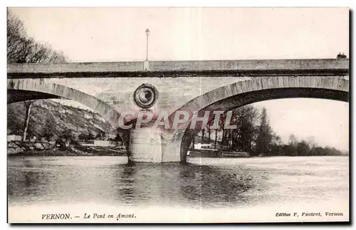 Ansichtskarte AK Vernon Le pont en amont