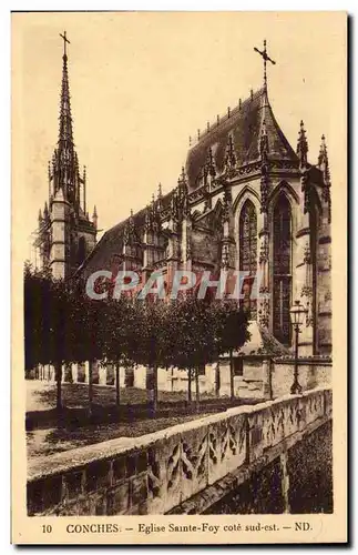 Cartes postales Conches Eglise Sainte Foy cote Sud Est